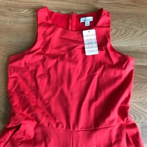 Allison Joy Farrah Ponte Jumpsuit •Bright Red• Pockets•Comfortable to wear